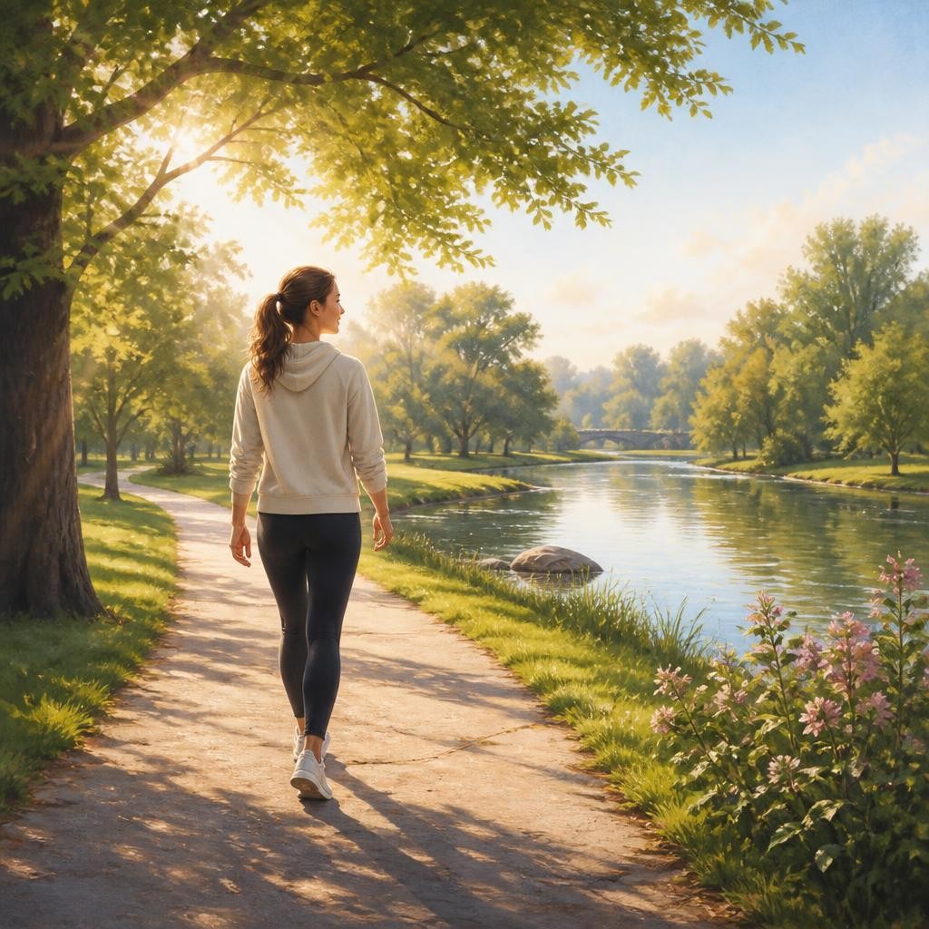 Illustration for the English word “walk”