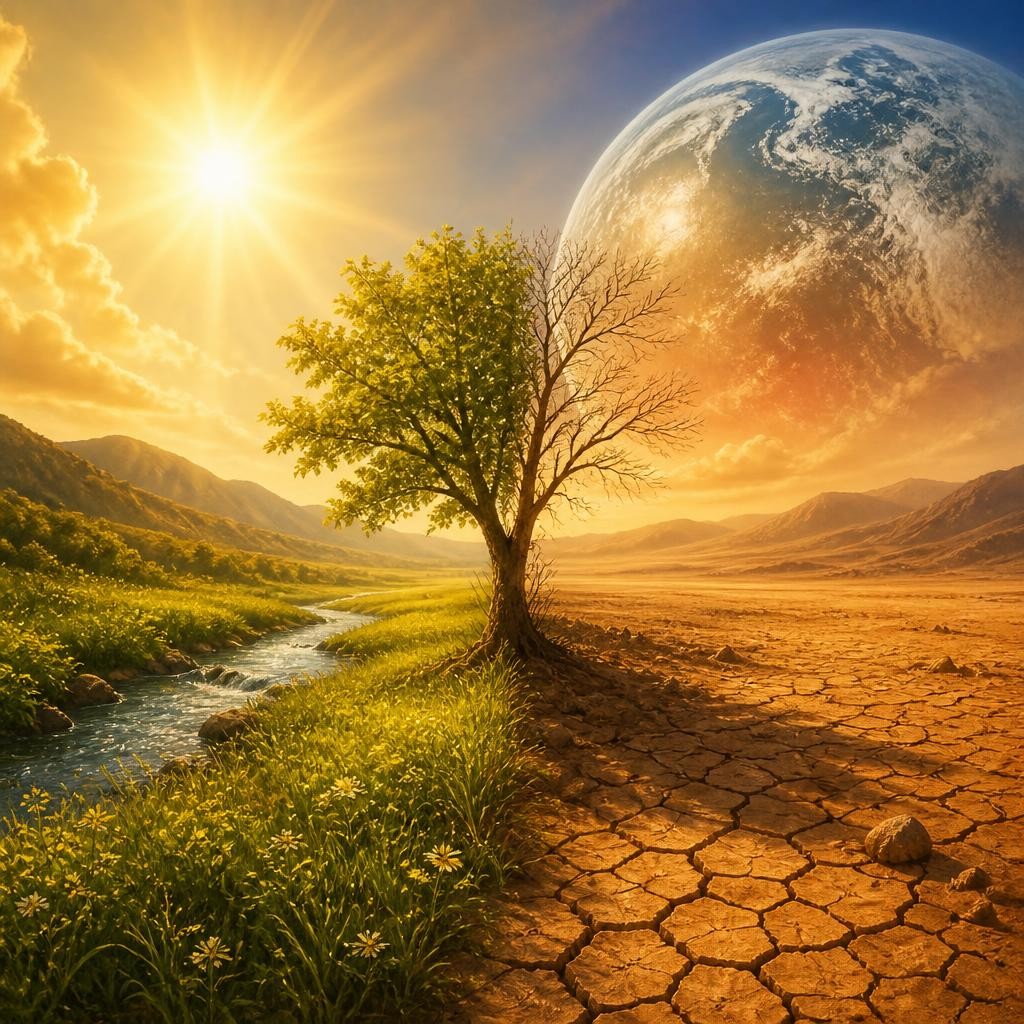 Illustration for the English word “warming”