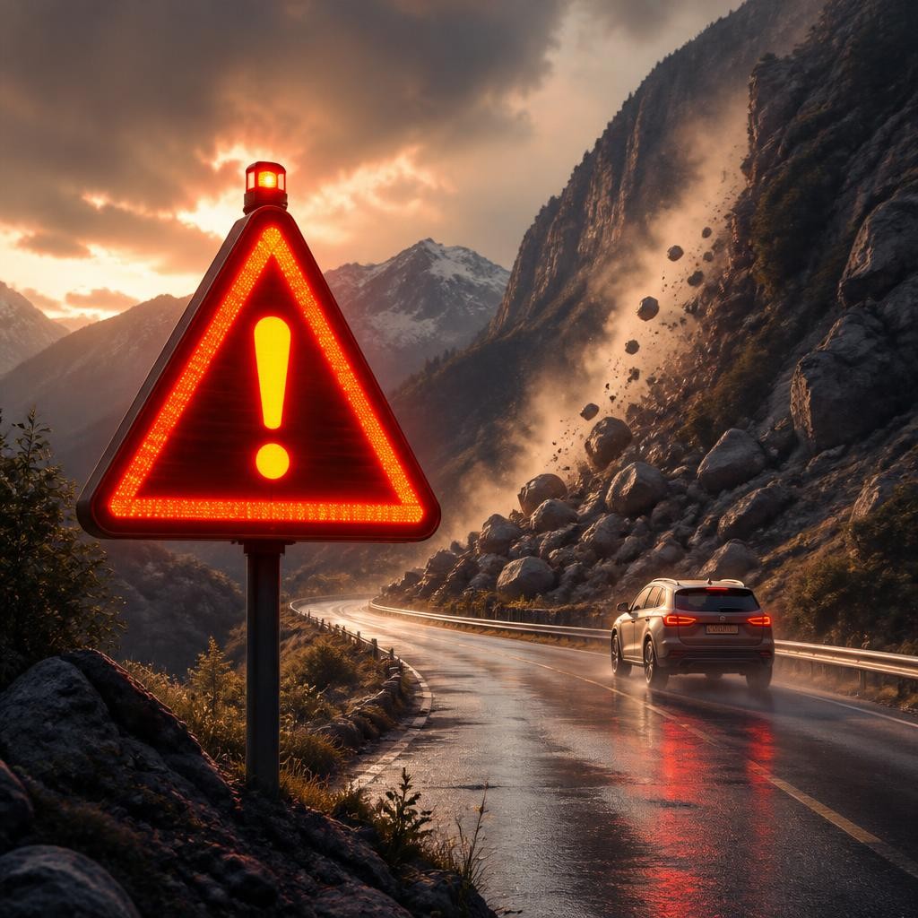 Illustration for the English word “warning”