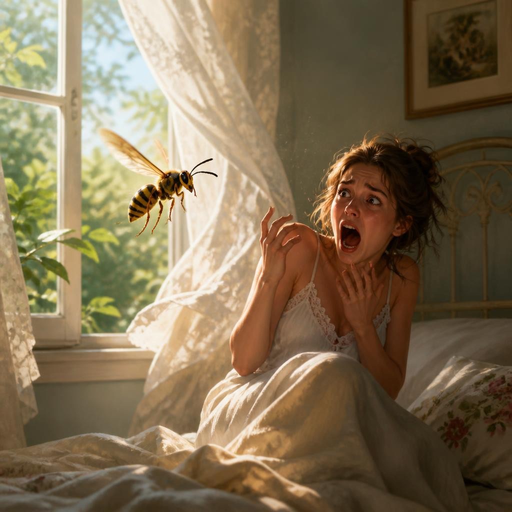 Illustration for the English word “wasp”