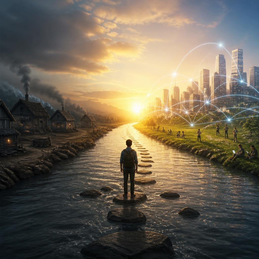 Illustration for the English word “watershed”