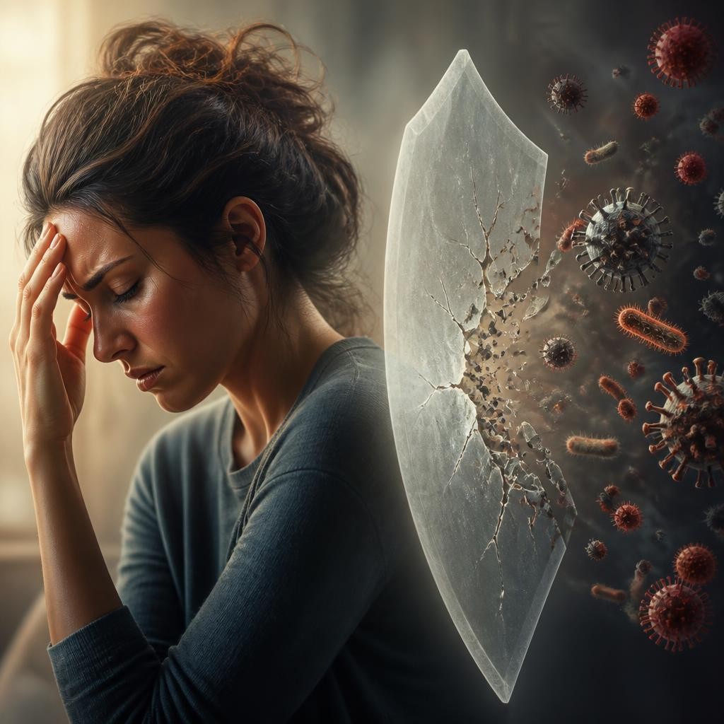Illustration for the English word “weaken”