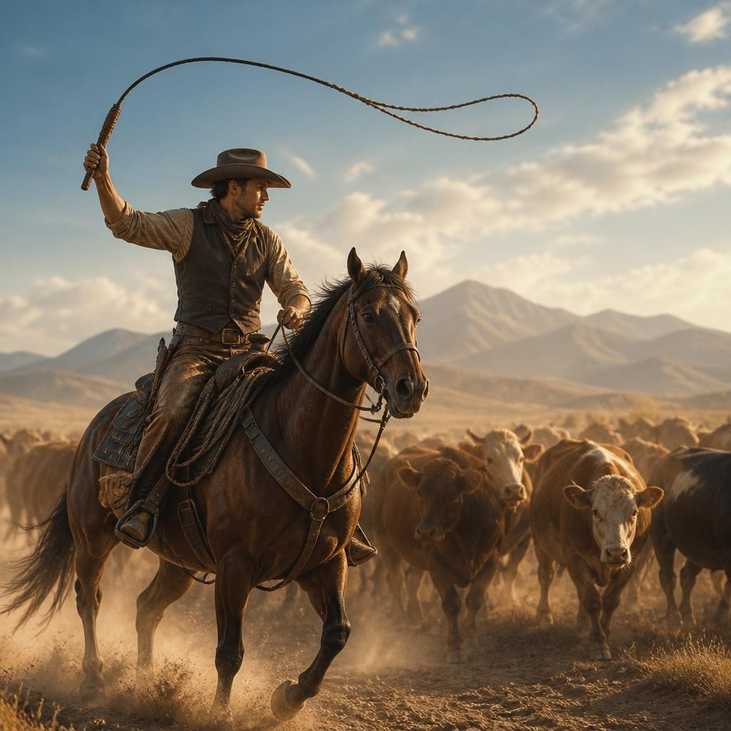 Illustration for the English word “whip”
