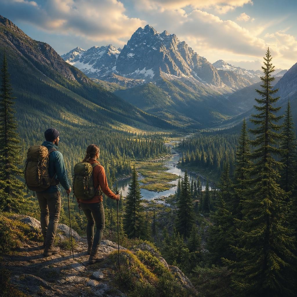 Illustration for the English word “wilderness”