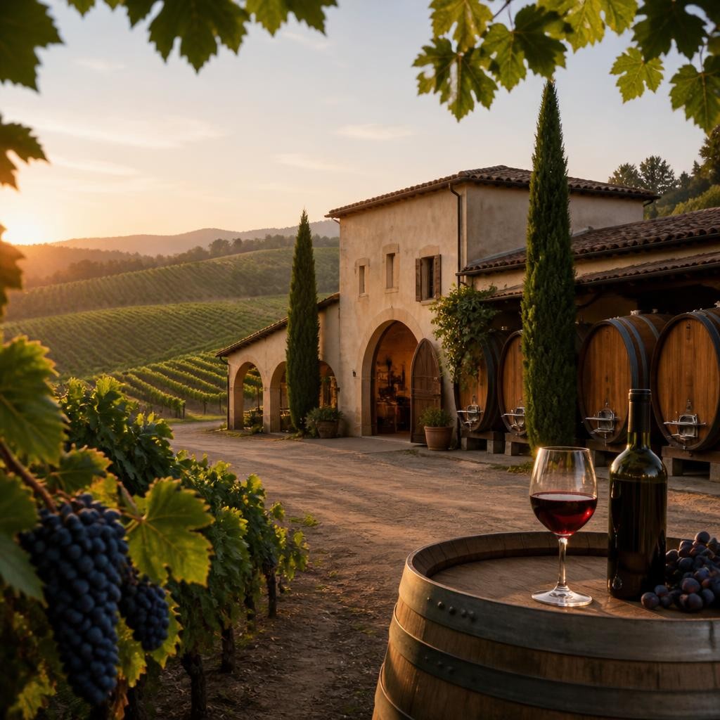 Illustration for the English word “winery”