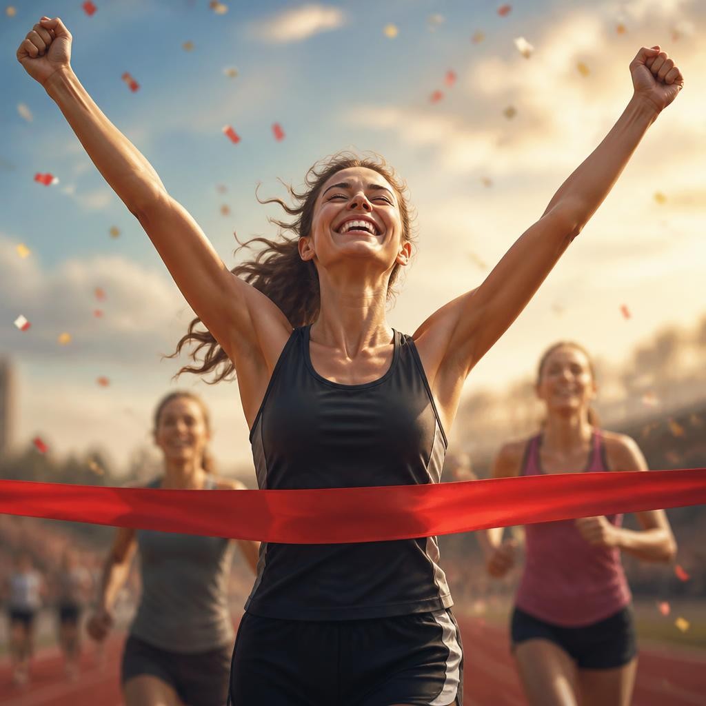 Illustration for the English word “winner”