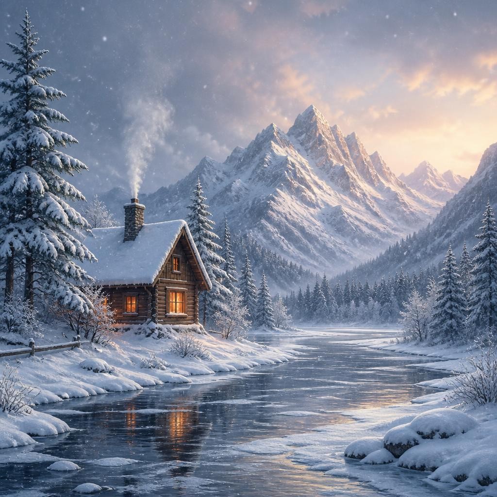 Illustration for the English word “winter”