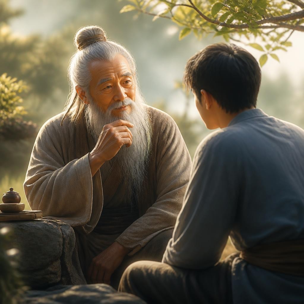 Illustration for the English word “wise”