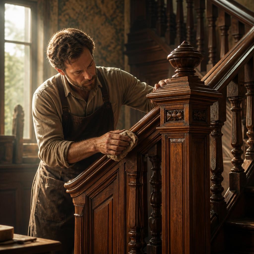 Illustration for the English word “woodwork”