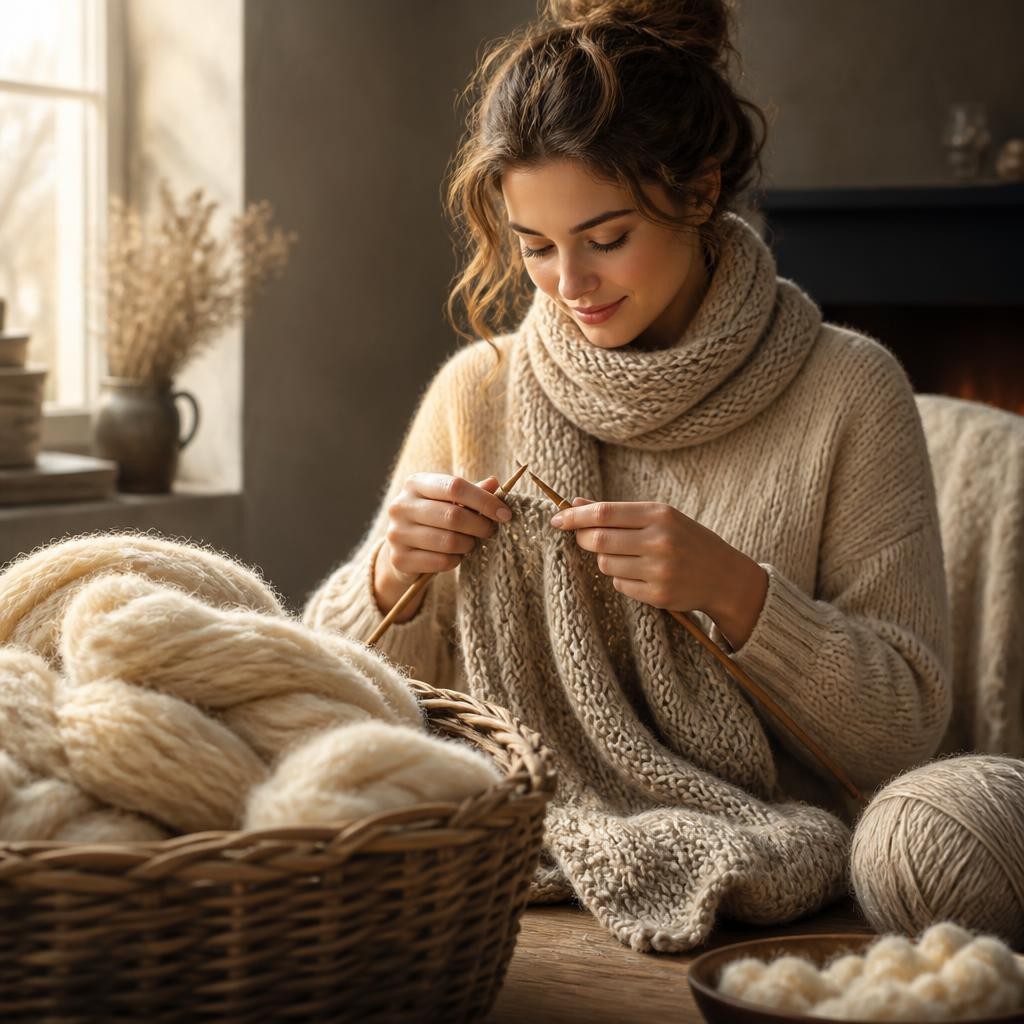 Illustration for the English word “wool”