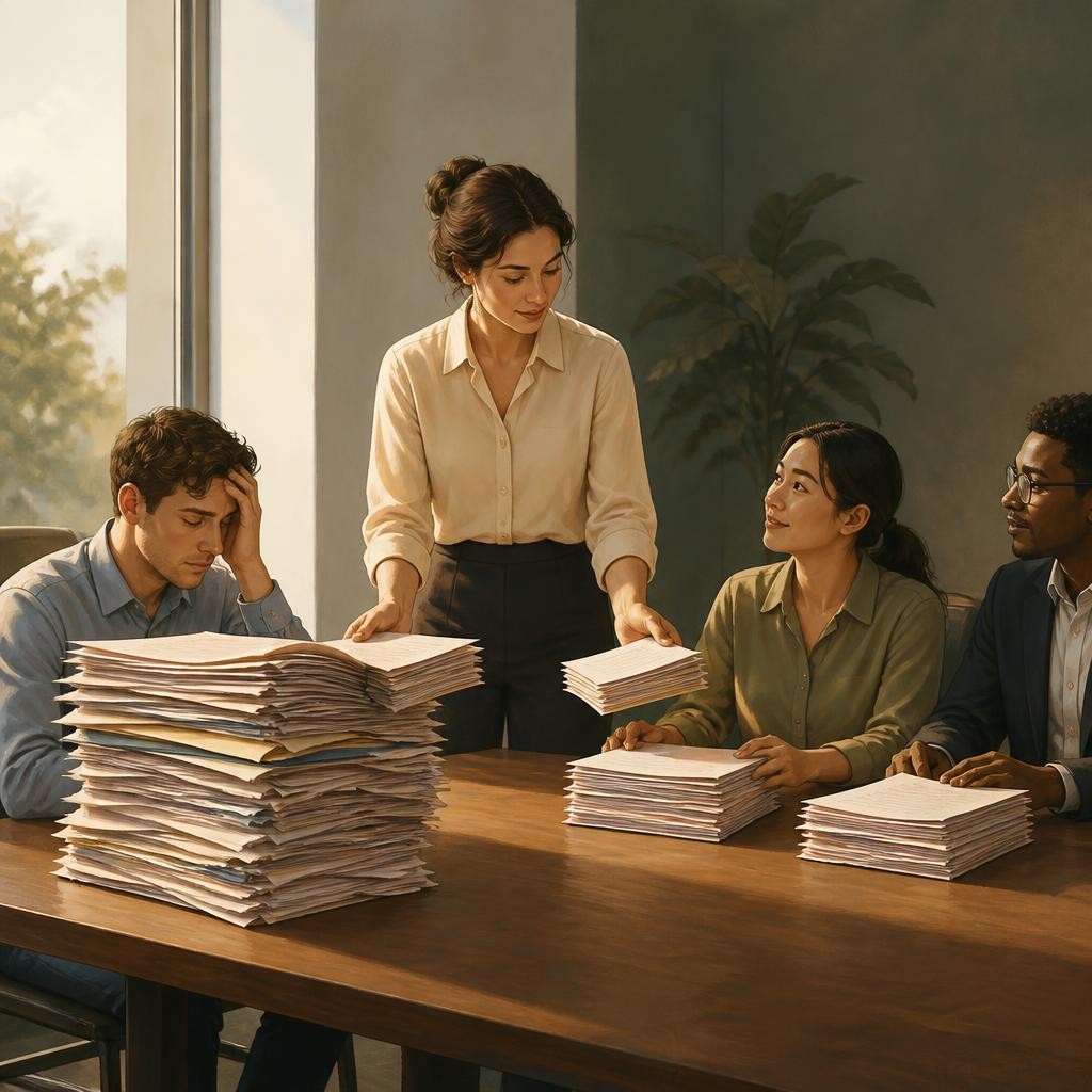 Illustration for the English word “workload”