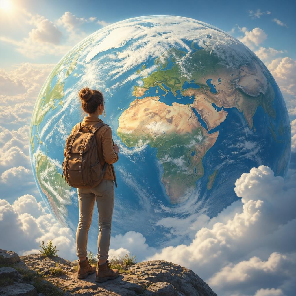 Illustration for the English word “world”