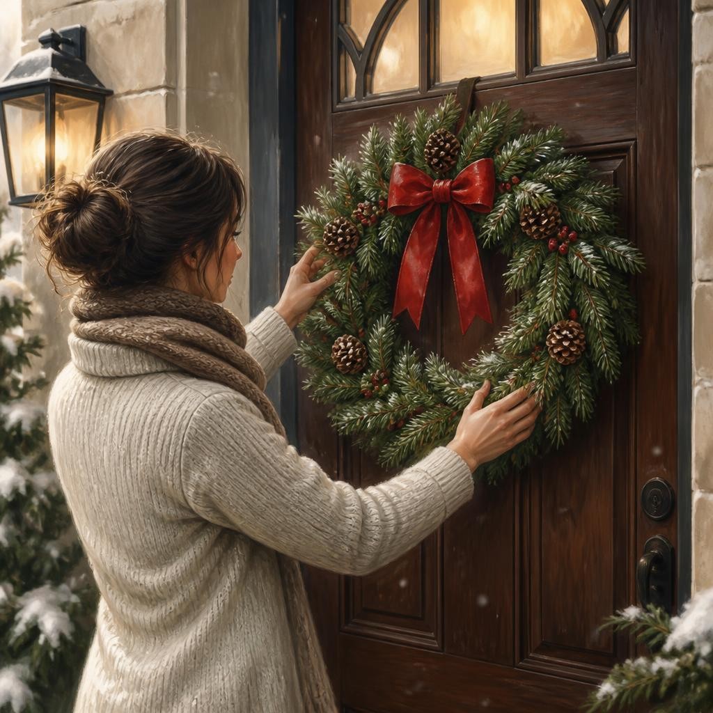 Illustration for the English word “wreath”