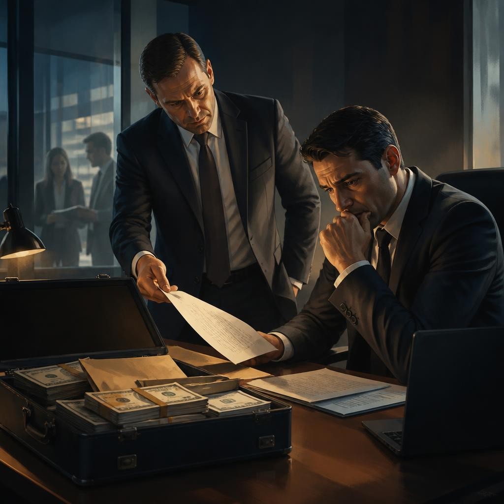 Illustration for the English word “wrongdoing”