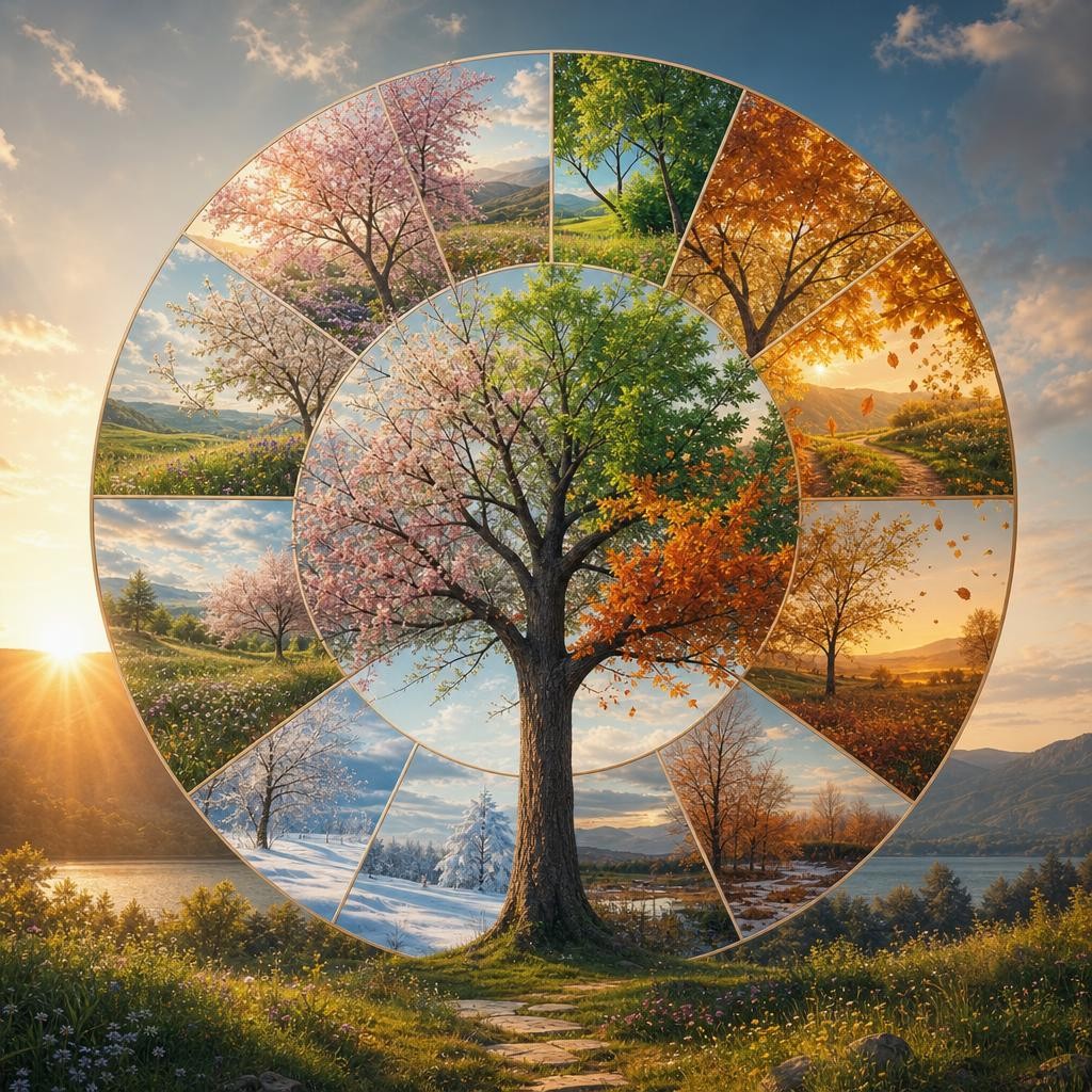 Illustration for the English word “year”