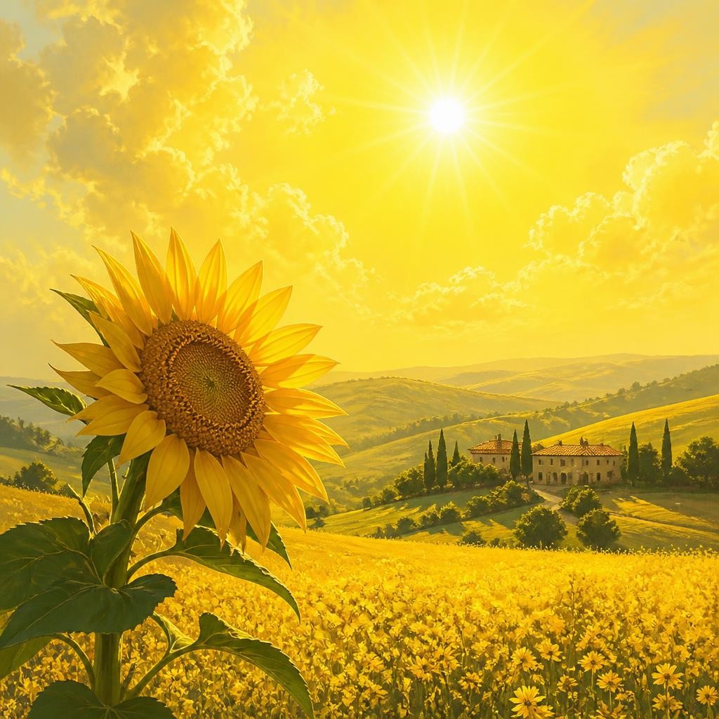 Illustration for the English word “yellow”