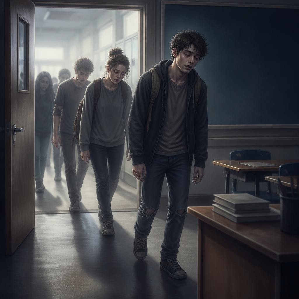 Illustration for the English word “zombie”